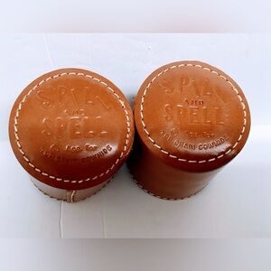 Brown Leather Spill and Spell Cups